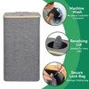 Hausource 100L Gray Laundry Hamper & Recycling Bin with Lid, 2 Liners, Collapsible, Waterproof - 4 of 4