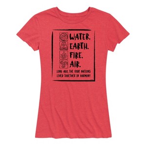 Women's - Avatar: The Last Airbender - Elements Harmony Short Sleeve Graphic T-Shirt - 1 of 4