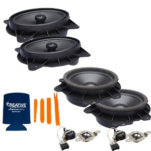 PowerBass OE Series Direct Replacement Speakers with Front Tweeters Compatible With Toyota Corolla 03-08 - 1 of 4