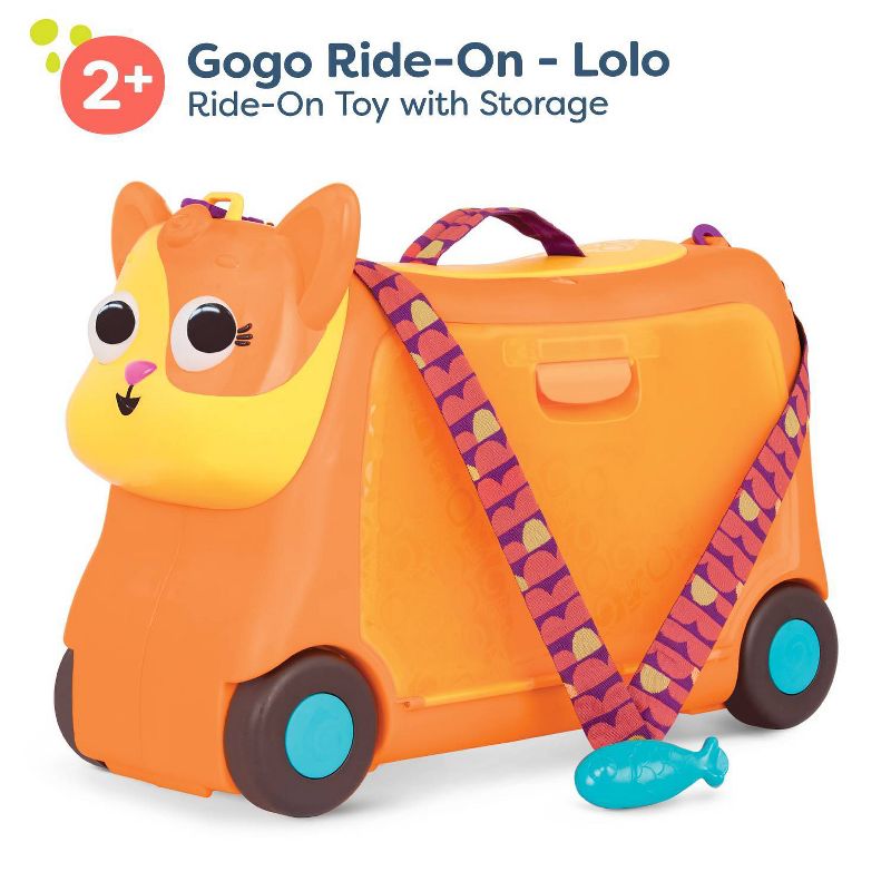 B. toys Kids Ride-On Toy with Storage - On the Gogo Lolo, 4 of 10
