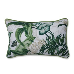Wailea Coast Verte Lumbar Throw Pillow - Pillow Perfect, Beige Green