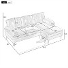 CIPACHO 82.6" Modern Sectional Sofas Couches Velvet L Shaped Couches for Living Room, Bedroom, Blue - 4 of 4
