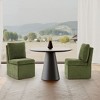 WestinTrends Soho Modern Upholstered Chenille Armless Dining Chairs With Casters (Set of 2) - 2 of 4