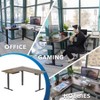 Mount-It! Large Electric Height Adjustable Desk for Corners, Automatic Standing Desk w/ Smooth Ergonomic Height Adjustment from 28.3" to 46.5", Brown - 2 of 4