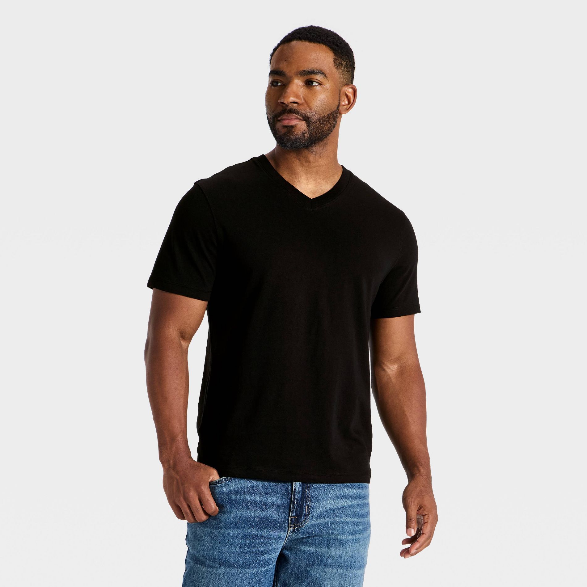 Men's Every Wear Short Sleeve 100% Cotton V-Neck T-Shirt - Goodfellow & Co™
