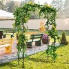 Garden Arch Arbor Trellis with Gate Patio Plant Stand Archway - 4 of 4