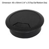 Unique Bargains Computer Desk Table Plastic Grommet Cable Wire Outlet Hole Cover Black 50mm - 2 of 4