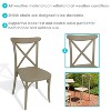 Sunnydaze Crossback Design Plastic All-Weather Commercial-Grade Bellemead Indoor/Outdoor Patio Dining Chair, Tan - 2 of 4