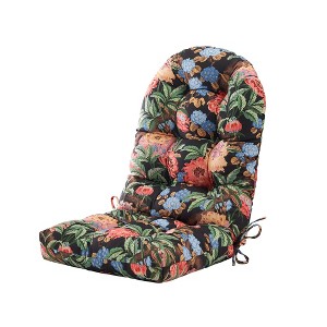 Outdoor Adirondack Chair Cushion for Patio Furniture,Tufted Thick Seat & Round High Back Rocking Oudoor Colorful Cushion, 48"x21"x4" inches,Floral - 1 of 4