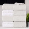 100% Cotton Medium Weight Two-Toned Jacquard and Solid Assorted Towel Set by Blue Nile Mills - 2 of 4