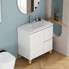 KTMBDW Bathroom Vanity with Ceramic Sink Combo, Freestanding Modern Bathroom Storage Vanity Cabinet with Soft Closing Doors & Drawers, White - 3 of 4