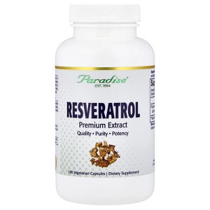 Paradise Herbs Resveratrol Premium Extract, 180 Vegetarian Capsules (100 mg per Capsule) - 1 of 4