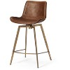 Maven Lane Victor Armless Vegan Leather Counter Height Bar Stool - 2 of 4