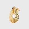 Ribbed Door Knocker Earrings - A New Day™ Gold: Nickel-Free Metal, Post Closure, 1.11" Length - 3 of 3