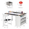 Kids Art Table and 2 Chairs,Toddler Craft and Play Wood Activity Table with Large Storage Desk and Portable Art Supply Organizer - 2 of 4