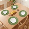 REGALWOVEN Round Placemats Set of 6 Woven Placemats for Dining Table Decor Indoor Kitchen Table Mat Wipe Clean - 3 of 4