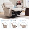 Power Lift Recliner Chair for Elderly with Massage and Heat, Swivel Rocker Recliner with Soft Padded Upholstery, Side Pocket & Cup Holders - 3 of 4