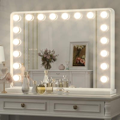 Keonjinn Large LED Vanity Makeup Mirror with LED Bulb Lights, Hollywood Makeup Mirror