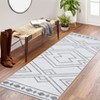 Area Rug Machine Washable Rug Non Slip Non Shedding Indoor Carpet Modern Geometric Low Pile Foldable Stain Resistant Rug for Bedroom Living Room - 2 of 4