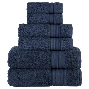 Laural Home Navy Spa Collection 6-Pc. Cotton Towel Set - 1 of 1