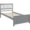 Streamdale Wood Platform Bed Twin size Platform Bed, Gray - 2 of 4