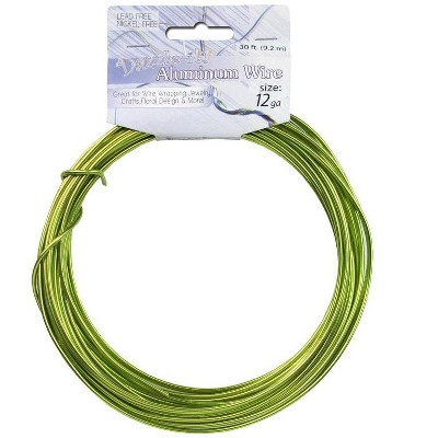 John Bead 12 Guage Green Apple Aluminum Jewelry Wire, 30ft