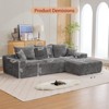 110'Modular Sectional Couches for Living Room, Boneless Sofa with Deep Seat, L Shaped Cloud Couch with Chaise,Plush Linen Fabric, No Assembly Required - 3 of 4