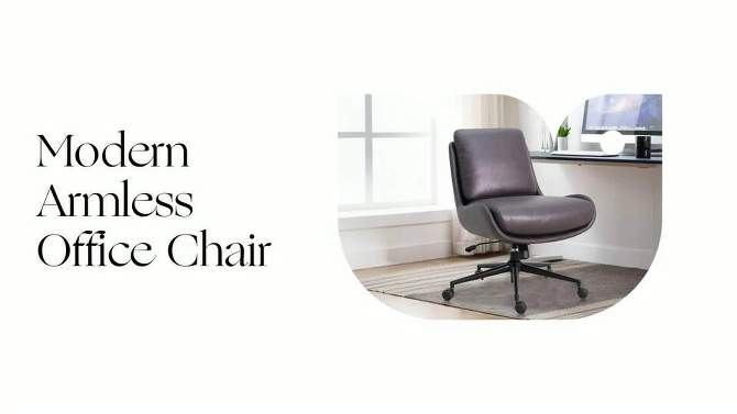 Modern Armless Office Chair - WOVENBYRD, 2 of 9, play video