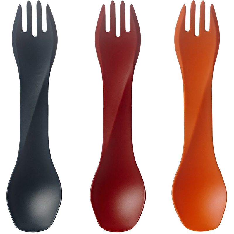 Humangear Uno Kid's Fork and Spoon Combination Travel Utensil 3-Pack, 1 of 2