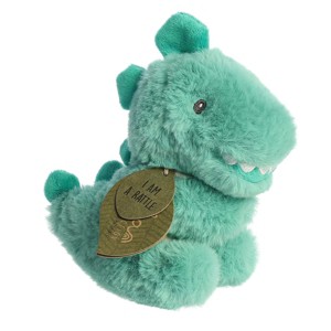 ebba Small Ryker Rex Rattle Eco ebba Eco-Friendly Baby Stuffed Animal Green 6" - 1 of 4