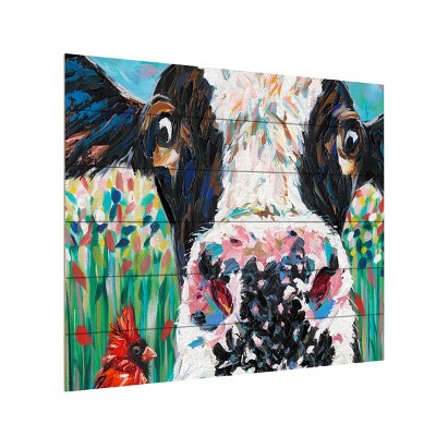 Trademark Fine Art -Carolee Vitaletti 'Farm Buddies I' Wood Slat Art