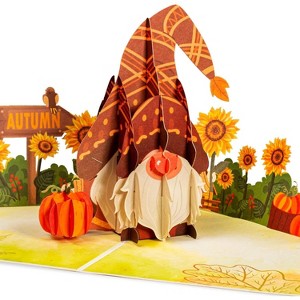 Frndly by Paper Love 3D Pop Up Greeting Card, Autumn Gnome, for Fall, Thanksgiving, Thinking of You, Sympathy, All Occasions - 8" x 6" Cover - 1 of 4