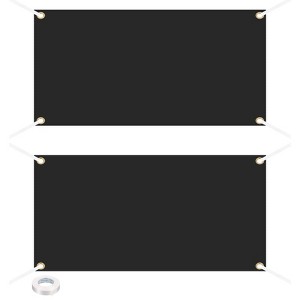 Unique Bargains Polyester Decorate DIY Blank Banners Signs with Hanging Rope 2 Pcs - 1 of 4