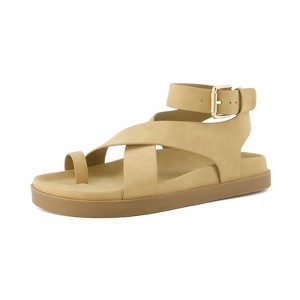 CUSHIONAIRE Women's Entry ankle wrap footbed sandal with +Comfort, Wide Widths Available - 1 of 4