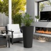 SEVOBAL 2 Piece Planters, Flower Pot with Stand, Mid-Century Modern Home Decor for Balcony Garden - 2 of 4