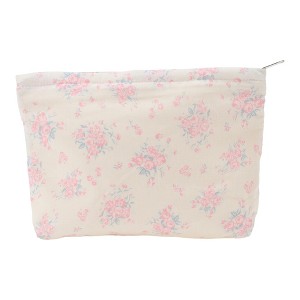Unique Bargains Women Portable Floral Clutch Makeup Bag 1 Pc - 1 of 3