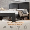 CAVINAS Industrial Full Size Bed Frame, Metal Frame & Solid Wood Platform Bed Frame with Headboard, Bed Frame with Large Under Bed Storage - 2 of 4