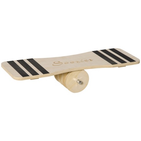 Costway Wooden Balance Board Trainer Wobble Roller For Exercise