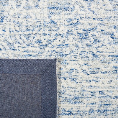 Roslyn Blue and Ivory Hand-Tufted Wool Area Rug 3' x 5'