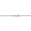 Black Bow Jewelry 1.3mm 10k White Gold Solid Diamond Cut Cable Chain Anklet, 9 Inch - 3 of 4