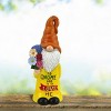24" Magnesium Oxide "To Gnome Me is To Love Me" Indoor/Outdoor Garden Gnome Statue Orange/Yellow - Alpine Corporation - 2 of 4