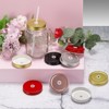 Unique Bargains Regular Leak-Proof Kitchen Storage Mason Jar Lids with Straw Hole 24 Pcs - 4 of 4