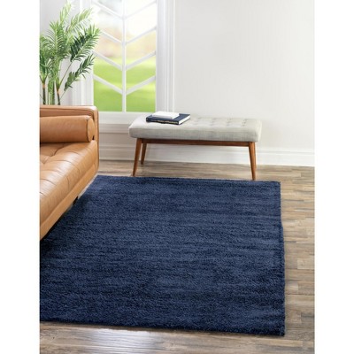 Unique Loom 7' 10 X 7' 10 Eco Plaid Indoor Outdoor Washable Navy Blue Area  Rug : Target