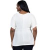 Plus V Neck Knot Front Kimono Sleeve Top - 24seven Comfort Apparel™ - 3 of 4