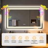 ARTLOGE 20/24/40/48in Smart Bluetooth LED Bathroom Mirror with Double Speakers Backlight Stepless Dimming, Lights Memory Function, Wall Mirror - 4 of 4