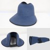 Anna-Kaci Roll Up Wide Brim Visor Sun Hat with Ponytail Hole and UV Protection Lightweight Packable Foldable Summer Cap - 4 of 4