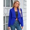 Women's Casual Blazer Draped Open Front Long Sleeve Blazers Shawl Collar Jacket Suts Cinched Blazer - 2 of 4