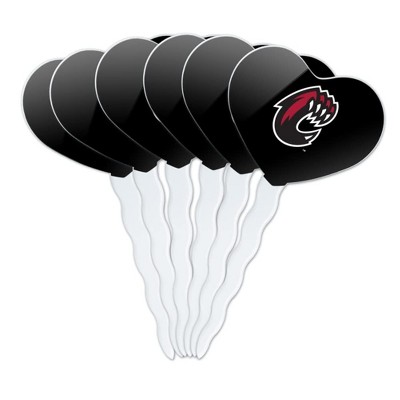 Central Washington University Secondary Logo Heart Love Cupcake Picks Toppers Decoration Set of 6