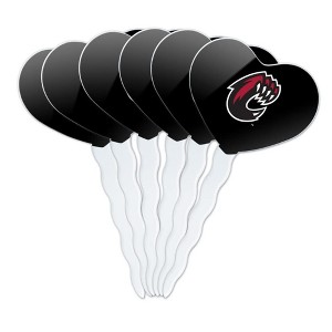 Central Washington University Secondary Logo Heart Love Cupcake Picks Toppers Decoration Set of 6 - 1 of 4
