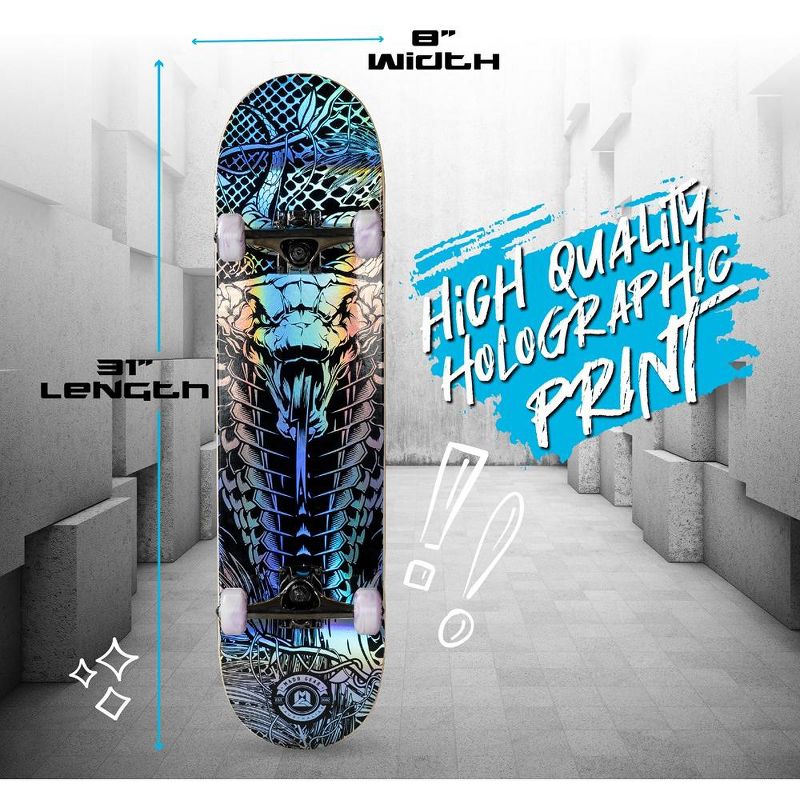 Madd Gear Skateboard 31" Pro Complete - Holographic Viper, 4 of 13